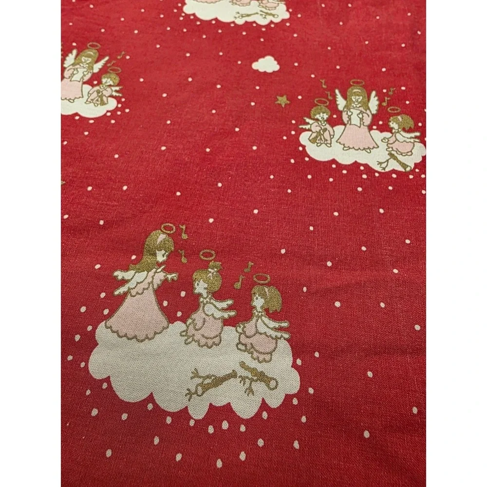 Södahl Denmark Vintage Red Christmas Angel Christmas Cotton Tablecloth Rectangle